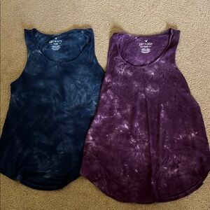 American Eagle Outfitters Tie-Dye Tank Tops - Navy and Plum